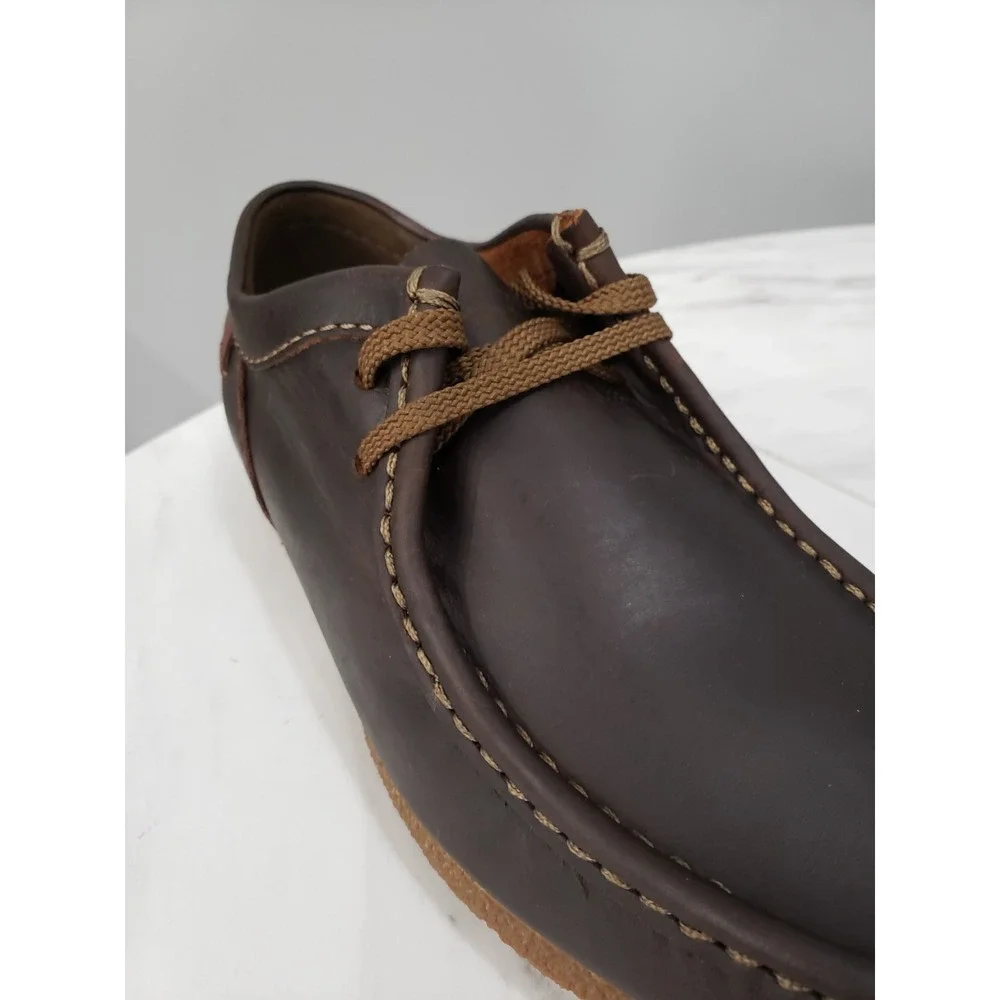 NEW NO BOX Clarks Mens Shacre‎ II Run DARK BROWN Shoes - Size 7 - beeswax